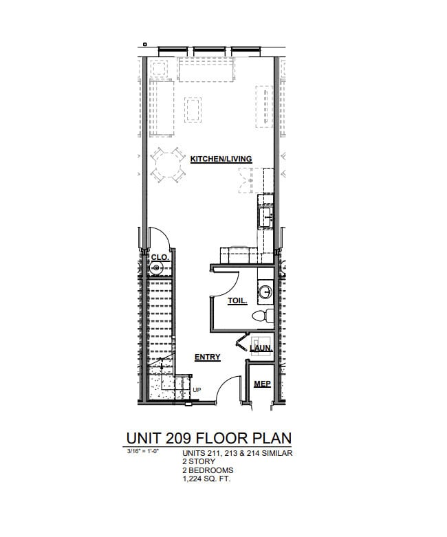 Floorplan - 1015 N Main Ave Apartments