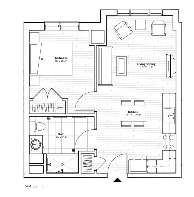 Floorplan - Logan Square Residences - 55+ Community