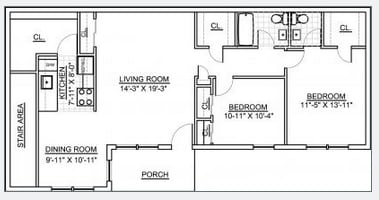 2BR/1.5BA - Princeton Court