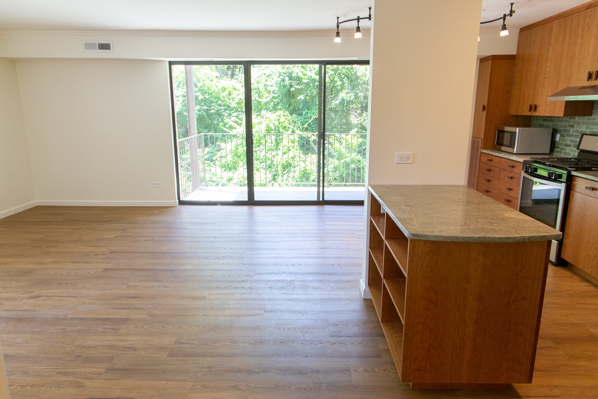 View from hall doorway toward the balcony - 511 1st St N