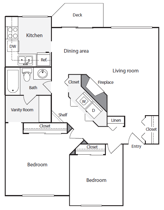 Floorplan - Redmond Park Apts