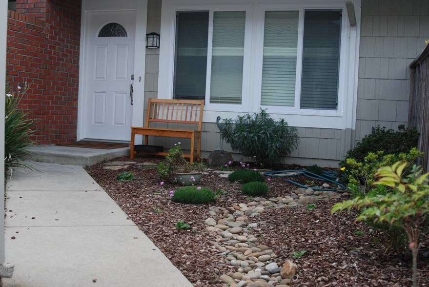 Front entrance and front yard - 419 Sailfish Dr