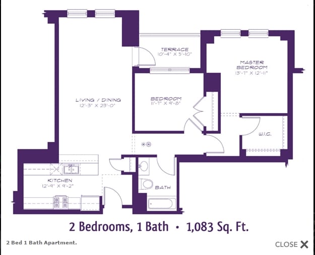 2BR/1BA - Larrabee Place at Parkside of Old Town
