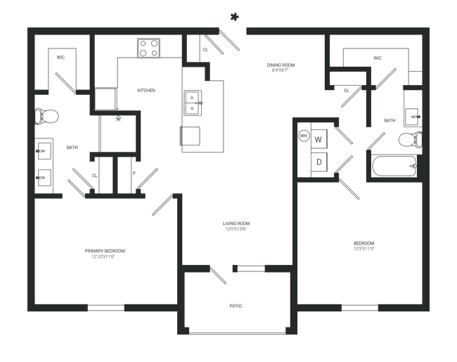 Floorplan - Gray Branch Apartments