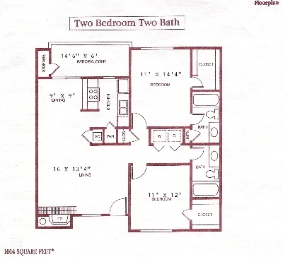 2BR/2BA - Woodcreek Apartments