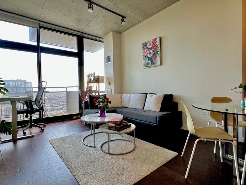 living room and work from home space - 235 W Van Buren St