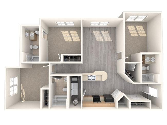 HC-C1: 4BD | 4BA | 1291 SF - Boone Student Living