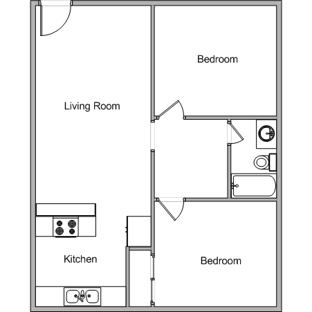 2BR/1BA - Bellfort Plaza Apartments - All bills paid