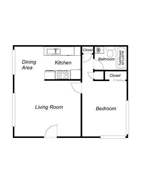 1BR/1BA - Atrium Court