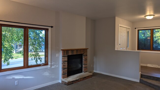 Gas Fireplace in living room - 5863 Woodland Dr