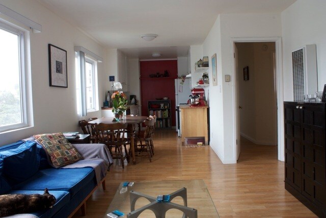 View from living room to kitchen, furnished - 110 Brooks Ave