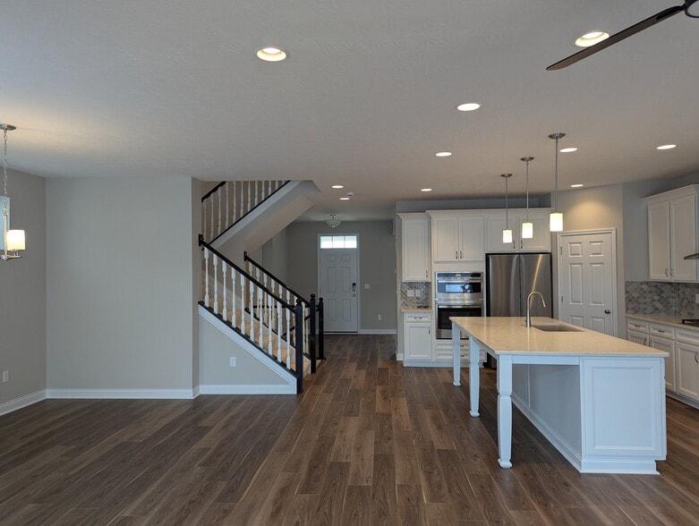 View of Kitchen & Front Door From Living Room door - 5689 Ohio Trl