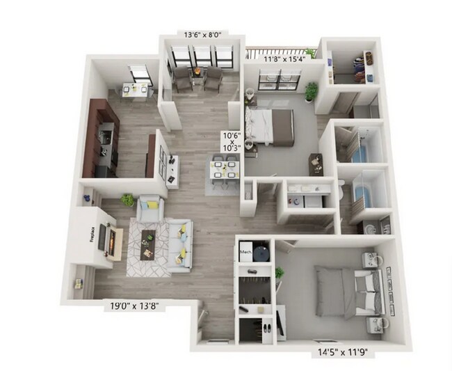 2x2 1,355 Sq Ft - Rise Silver Lake