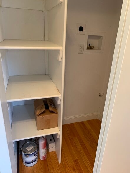 Linen Closet with Stackable Laundry Hookups - 1105 Lexington St