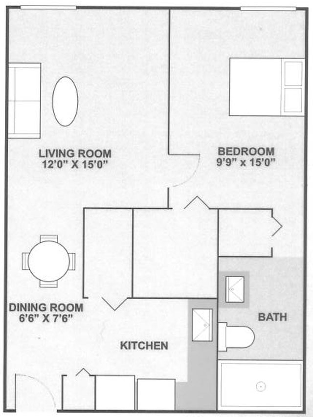 1BR/1BA - Ridgewood Towers