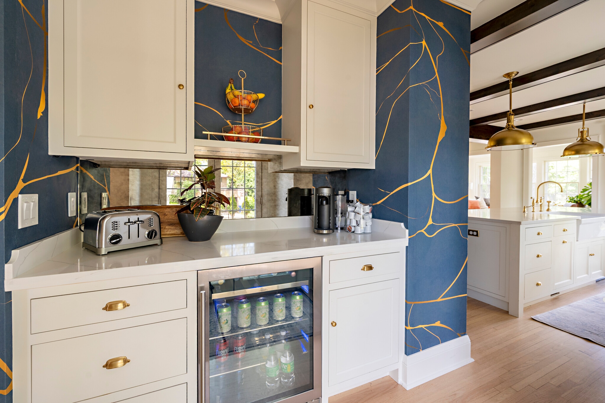 Butler’s pantry leading to French doors opening into the backyard - 1697 Pinehurst Ave
