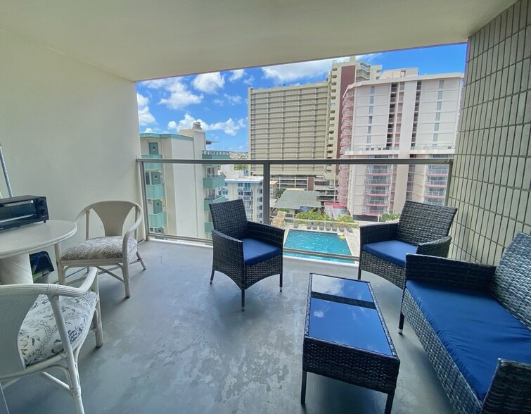 Studio #1015 balcony (lanai) - 445 Seaside Ave