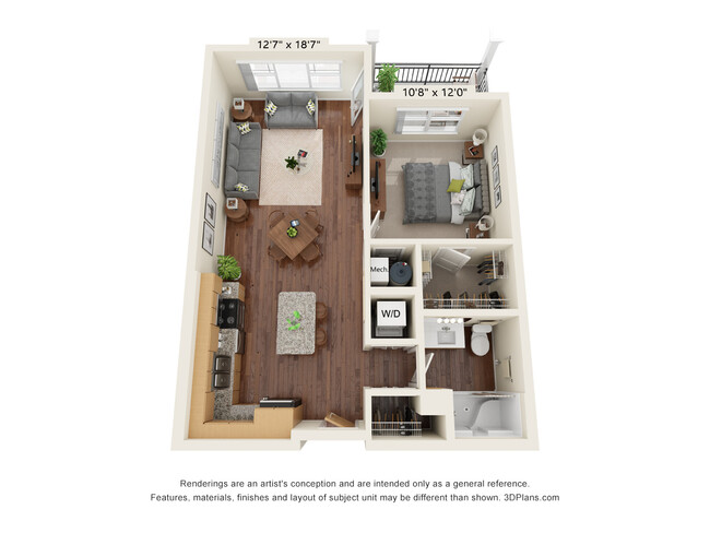 Floorplan - Preserve at Peachtree Shoals 55+ Apartments