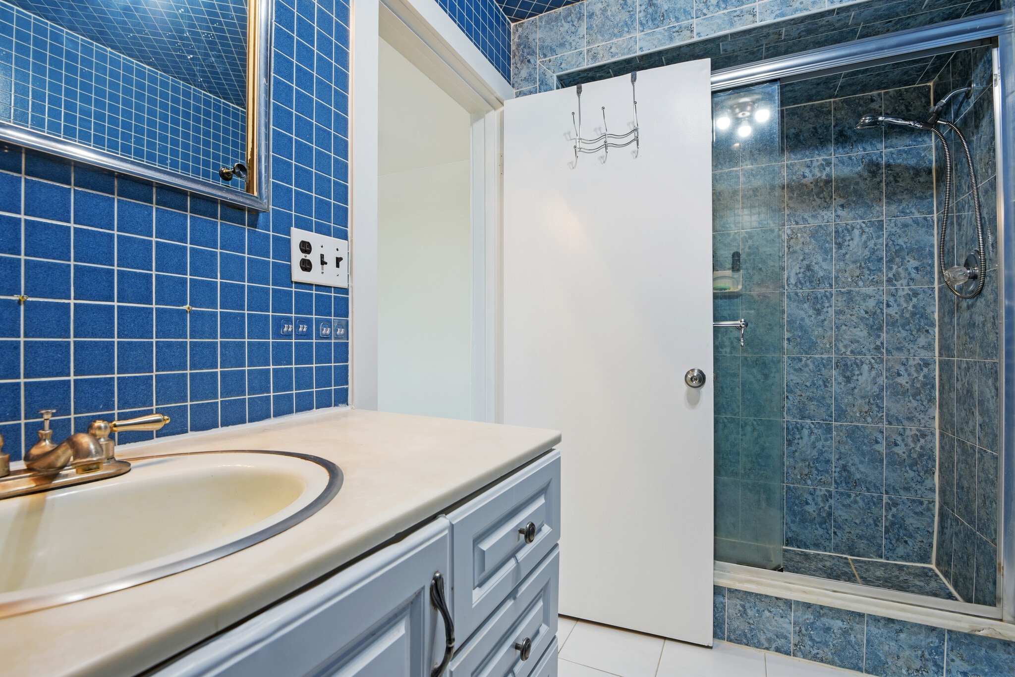 fully tiled bathroom - 1301 Rogers Rd