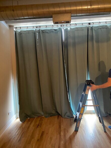 Privacy curtains to outside private terrace - 950 W Monroe St