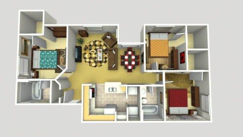 Floorplan - Villas of Sorrento Apartments