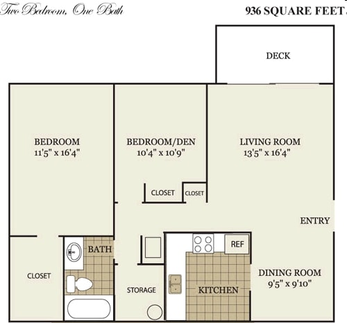 2BR/1BA - The Madison Apartments and Townhomes