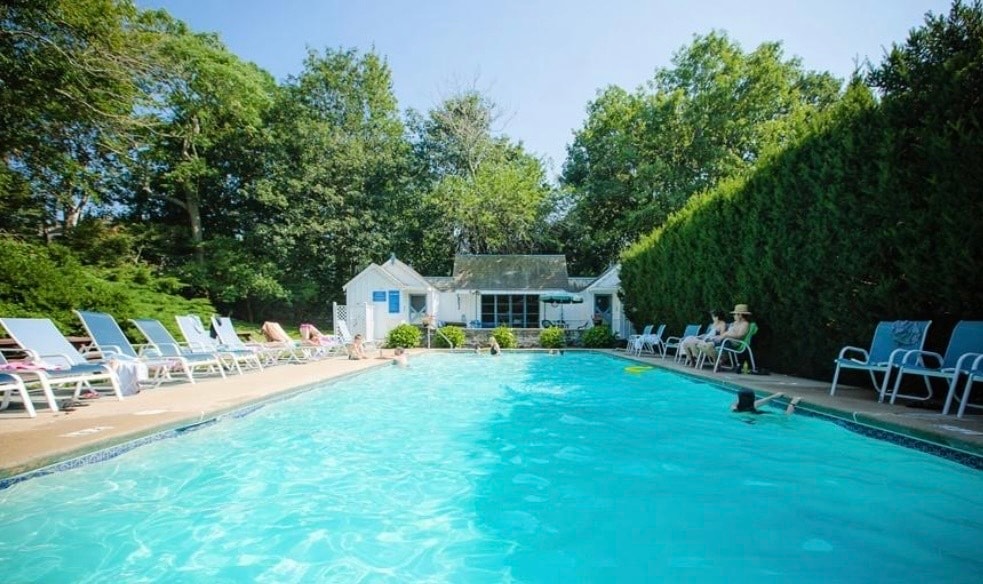 Association pool and pool house - 77 Windward Ln