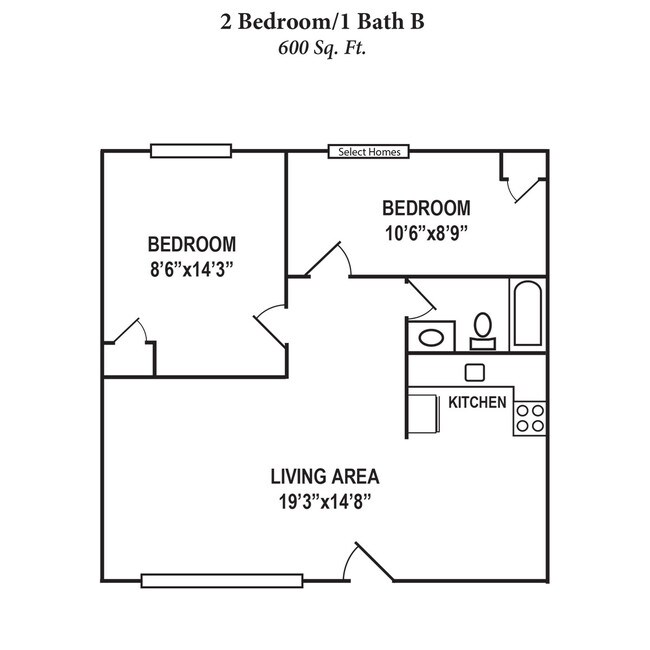 Floorplan - Colonial Village Apartments