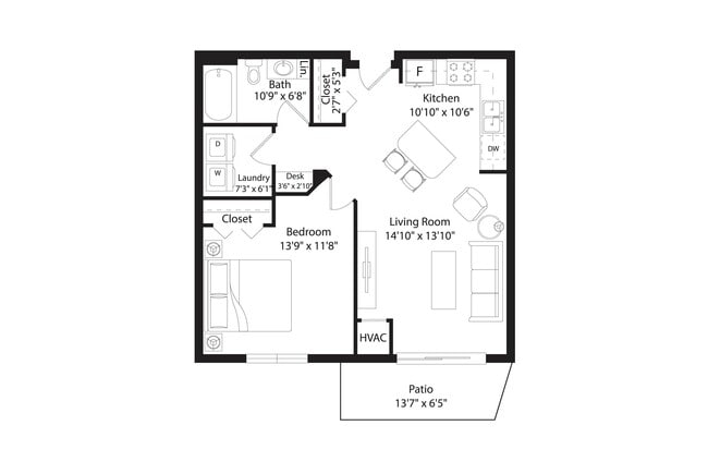 Floorplan - Quarry Ridge Apartments