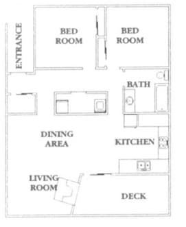 2BR/1BA - Harborwood West Apartments