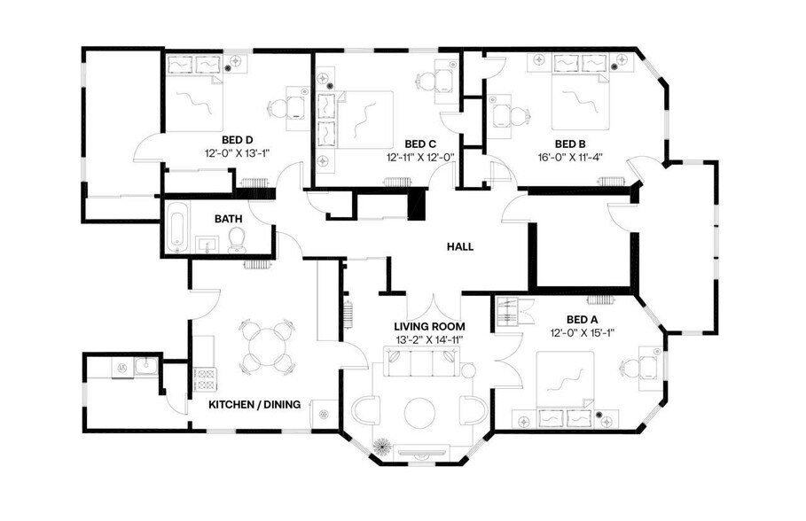 Building Photo - Room in Shared 4 bed/1 bath home