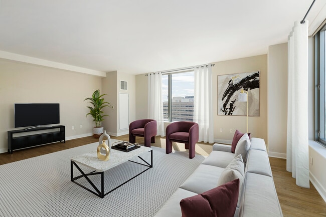 Renovated Package I living room with hard surface flooring - Avalon Exeter