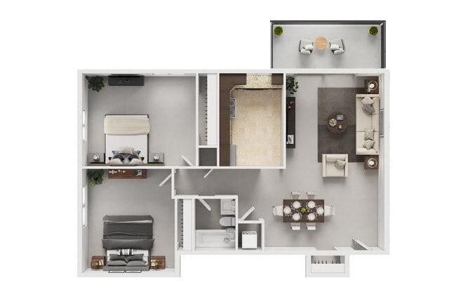 2 Bedroom 1 Bath - Montrose Manor