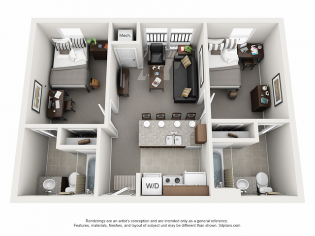 Floorplan - The Courtyards Apartments