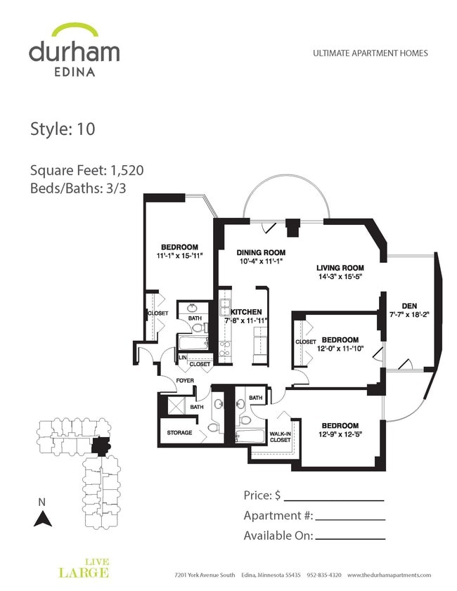 Floorplan - Durham