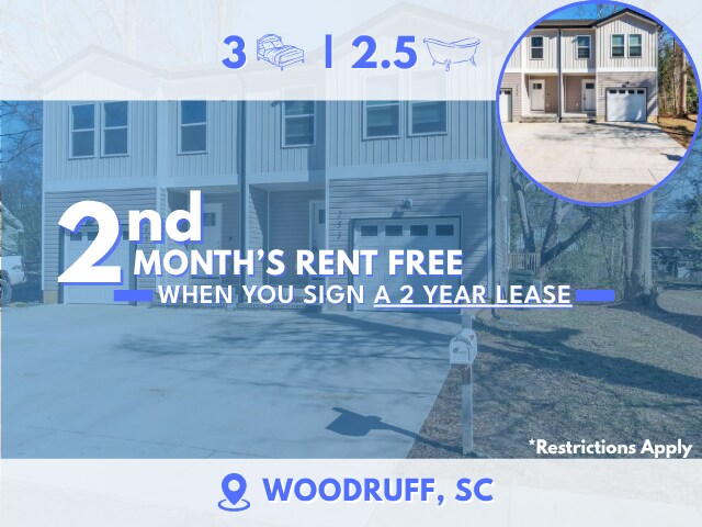 Building Photo - *Amazing Lease Offer* Elegant 3 Bedroom, 2.5 Bathroom Duplex with 1-Car Garage in Woodruff $1750/...