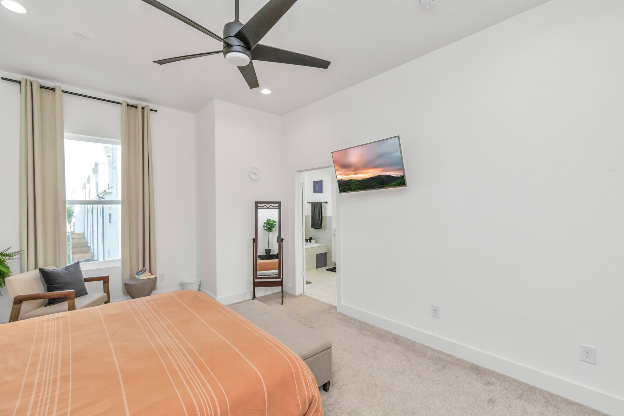 Primary Bedroom on 3rd Floor with two private closets and en-suite bathroom - 1815 Elite Dr