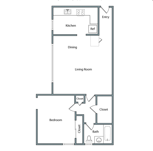 1BR/1BA - South Knoll Apartments