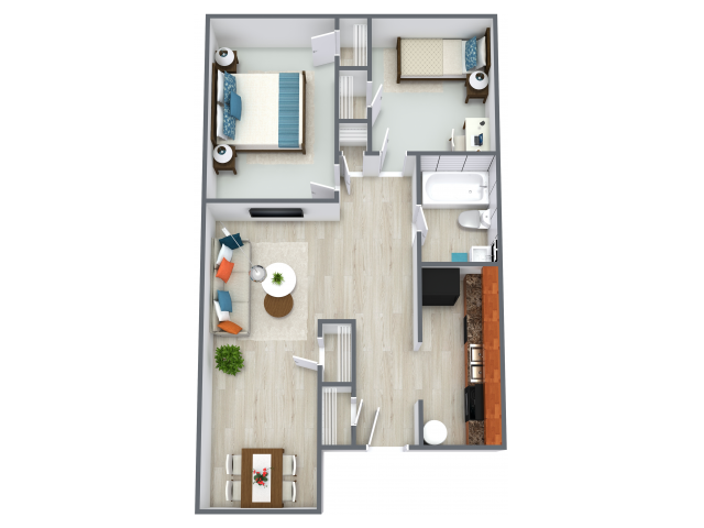 Juniper Floorplan - Cedar Crest Apartments