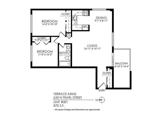 Floorplan - Terrace Arms Apartments