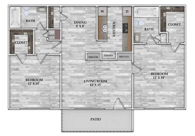 1100 SQ FT.png - Stoneriver Apartments