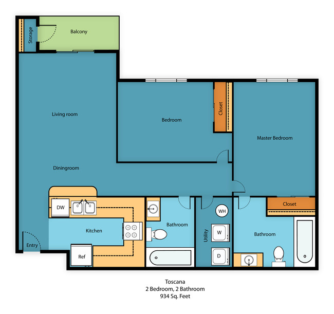 Floorplan - Villaggio Apartment Homes