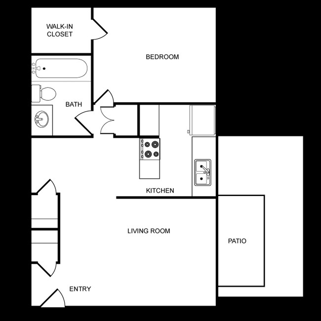 1 Bed 1 Bath B - Village at Ninth