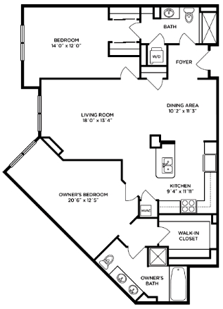 2BR/2BA - Residences at Park Place