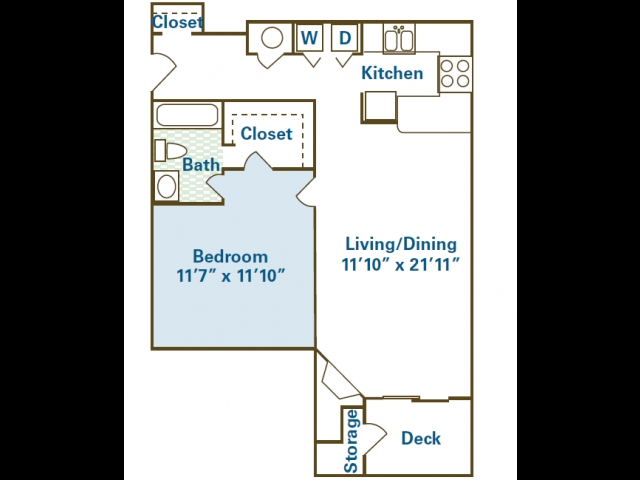 1BR/1BA - Woodberry Apartments