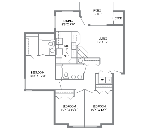 Platinum - 3/2 - 1,235 SF - Cascade View