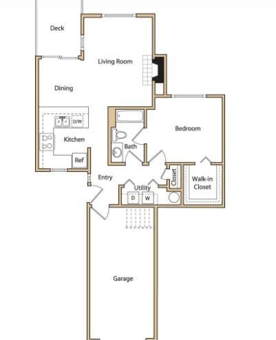 One Bedroom One Bathroom - Van Mall North Apartments