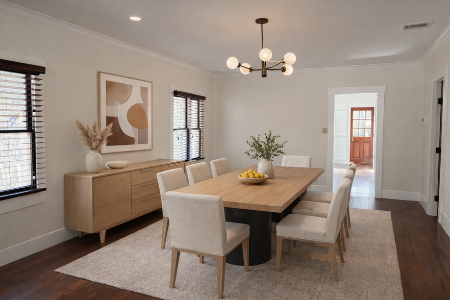 Virtually Staged dining area - light fixture not included. - 1740 Whitefield Rd
