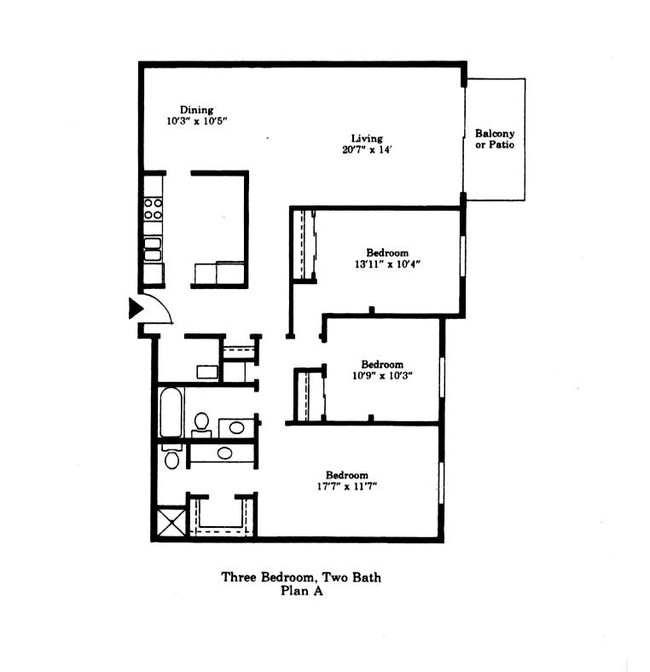 Floorplan - Versailles Place Apartments