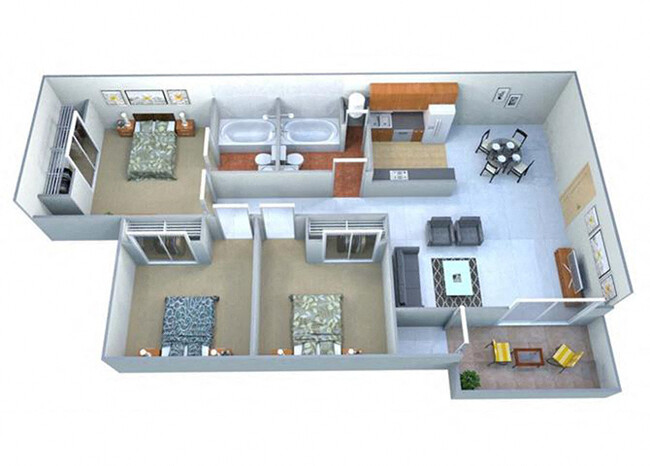 Floorplan - Las Villas De Kino Apartments